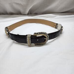 Vintage Brighton belt Black leather size M 34inches b46